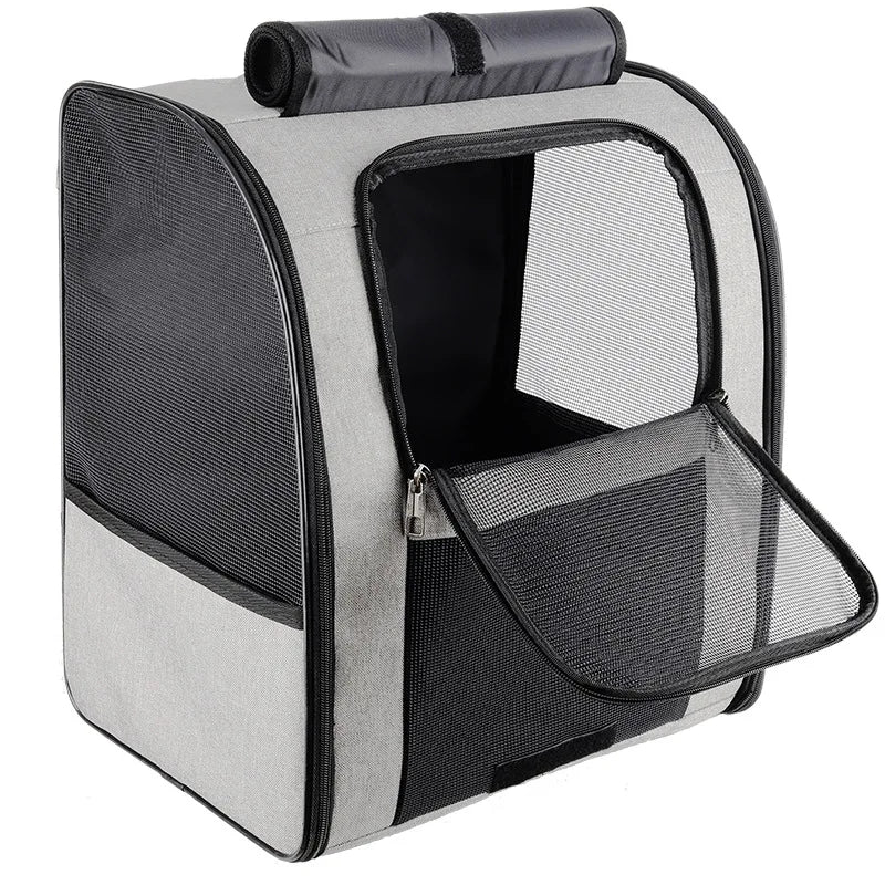 Pet Cat Backpacks Breathable Outdoor Cat Carrier Shoulder Bag for Small Dogs Cats Portable Travel Folding Backpack Pet Supplies Cat-Market